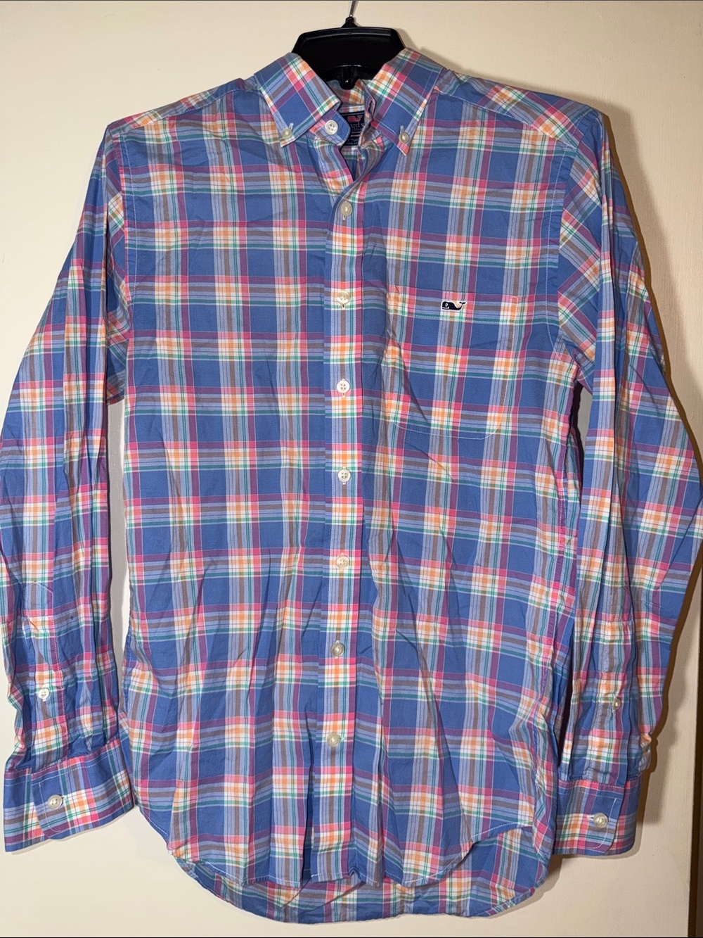 Vineyard Vines Blue Multi-Color Plaid Button-Down Shirt